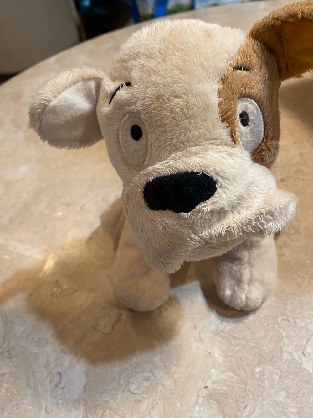 Source Unknown Plush Dog Toy - Cream and Brown